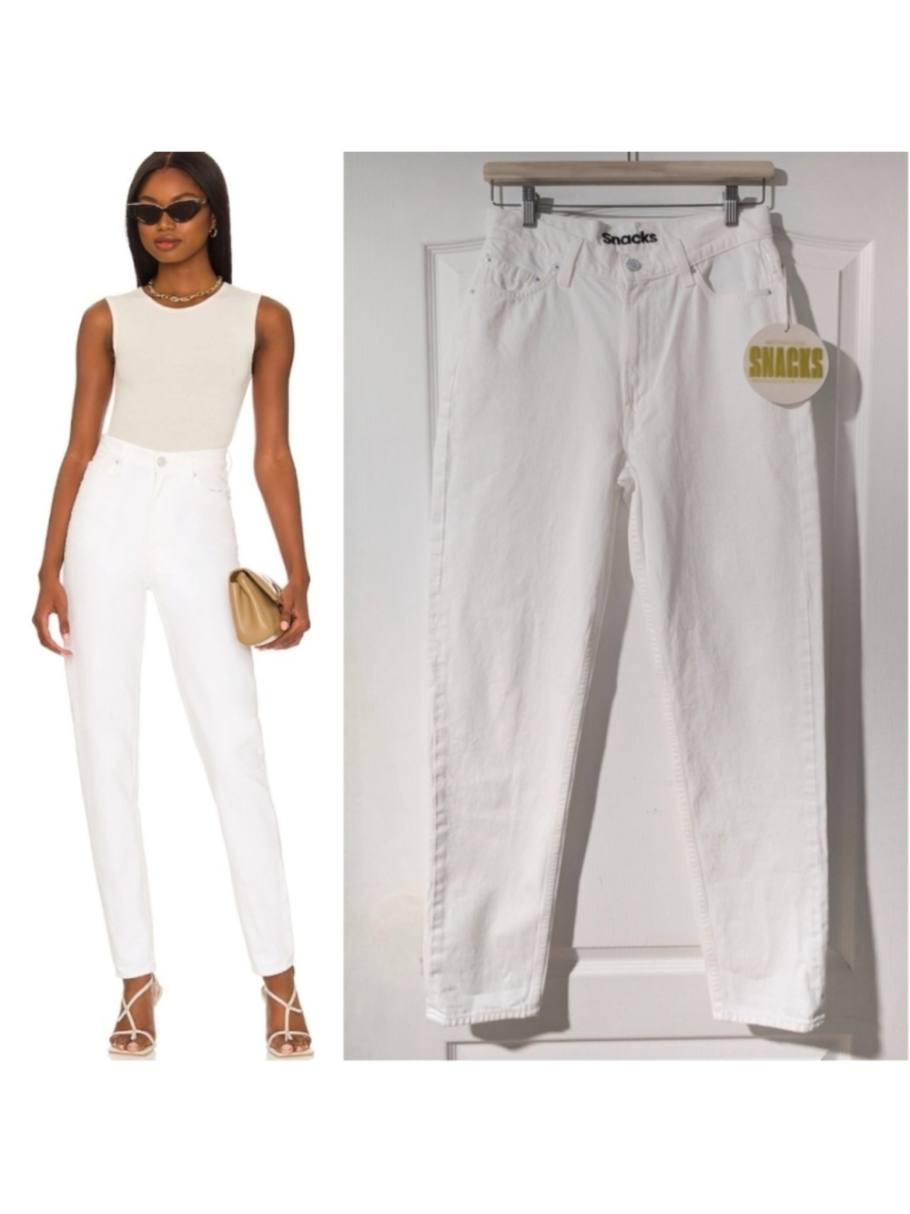 NWT Mother | SNACKS! High Waisted Twizzy Skimp In Sticky Rice